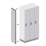 Salsbury Side Panels for Designer Wood Lockers without Sloping Hood