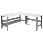Global Industrial™ L-Shaped Adjustable Height ESD Workbenches
