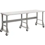 Global Industrial™ Extra Long Fixed Height Flared Leg Mobile Workbenches