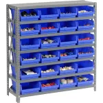 Global Industrial™ Steel Open Shelving with Plastic Shelf Bins