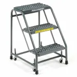 Steel Rolling Platform Ladders with Spring Loaded Casters