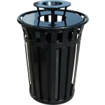Heavy-Duty Slatted Steel Ash & Trash Receptacles