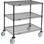 Nexel® Black Epoxy Shelf Carts
