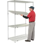Nexel® Poly-Z-Brite® Quick Adjust Wire Shelving Units