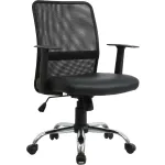 Mesh-Back Leather Task Chairs