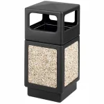 Stone Panel Plastic Ash & Trash Receptacles