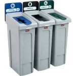 Plastic Slim Multi-Stream Recycling Stations