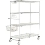 Nexel® Nexelate® Silver Epoxy Wire Curbside Shelf Trucks	