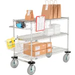 Nexel® Silver Epoxy Wire Curbside Carts