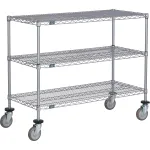 Nexel® Silver Epoxy Wire Shelf Carts