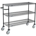 Nexel® Black Epoxy Push Carts