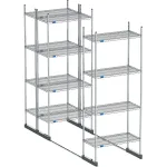 Nexel® Chrome High Density Floor Track Shelving System