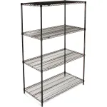 Nexel® Black & Silver Epoxy Wire Shelving Units