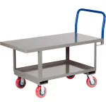 Fixed Height Steel Deck Platform Trucks with Lower Shelf