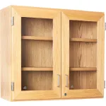 Wood Wall Mount Clear View Cabinets