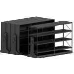 Equipto High Density Mechanical Assist Mobile Storage Systems with Steel Shelving