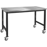BenchPro Mobile Adjustable Height Stainless Steel Top Workbenches