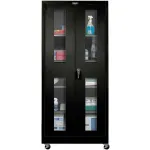 Commercial Duty Steel Mobile Clear View Cabinets
