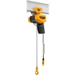 Electric Chain Hoist with Push Trolley 15 ft Lift