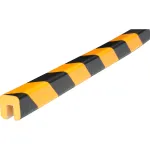 Protective Bumper Guards - Style D - Black/Yellow - Polyurethane Foam - 39  3/8 in long