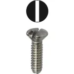 Oval Head Wall Plate Screw, Slotted