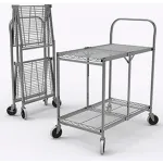 Luxor Chrome Collapsible Wire Carts