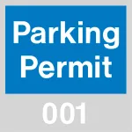 Parking Permit Windshield Decal