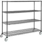 Black Epoxy Wire Shelf Trucks