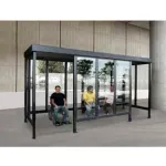 Smoking Shelter With Flat Roof	