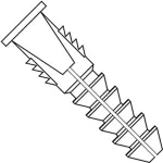 Ribbed Hollow Wall Plastic Anchors