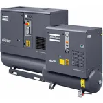 3-Phase Tank Mounted Rotary Screw Air Compressors, Without Dryer