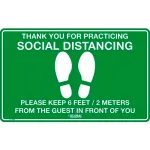 Social Distancing Floor Signs