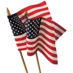 No-Fray Hand Held US Flags