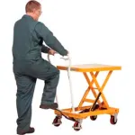 Two-Speed Auto-Shift Hydraulic Mobile Scissor Lift Tables