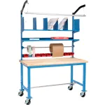 Global Industrial™ Mobile Packing Workbench with Riser