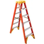 Dual Access Fiberglass Step Ladders