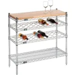 34"H Nexel® Chrome Wine Display