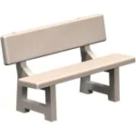Concrete Benches with Back