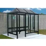 Bus And Smoking Shelter With Vented Poly-Hip Roof