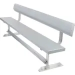 Global Industrial™ 6' Outdoor Bench with Back, Vertical Steel Slat