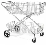 Wire Utility Basket Mail & Office File Cart
