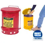 Justrite® Step On Oily Waste Cans
