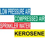 Pressure Sensitive Vinyl Pipe Markers 1-1/8" X 7"