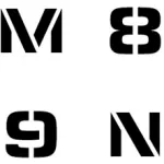Individual Number and Letter Stencils