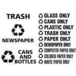Recycling Decals & Signs