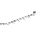 Single Bar Wall Mounted Pot Rack
