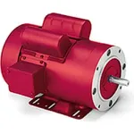 Leeson High Torque Motors, C-Face With Base, 1-Ph, TEFC