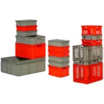 SSI-Schaefer Euro-Fix Industrial Stackable Containers - Solid and Mesh