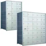 Florence Horizontal Recessed Wall-Mounted Mailboxes 4B+, Front Loading, USPS Access