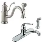 Deck Mounted Kitchen Faucets With Sidespray